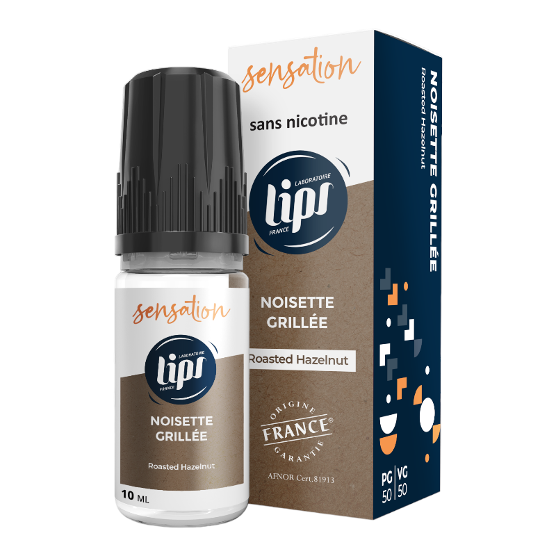 E-liquide Noisette Grillee - lips 10ml vivap.fr cigarette électronique