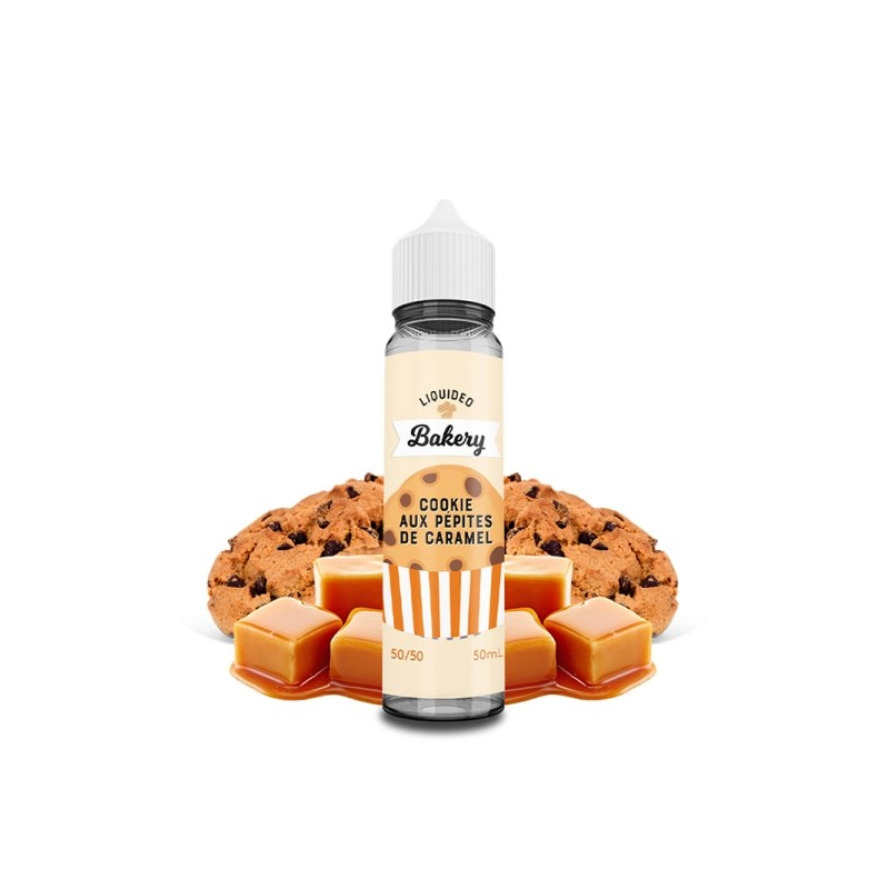 E-liquide Cookie aux Pépites de Caramel  0mg 50ml  - Liquideo Tentation  vivap.fr tout pour la cigarette électronique pas cher