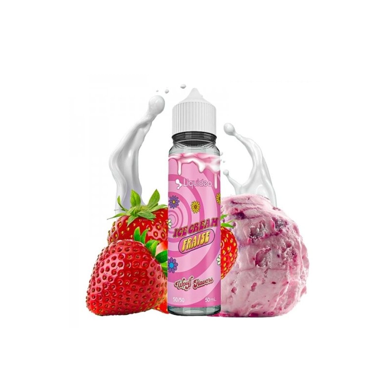 E-liquide Ice Cream Fraise 0mg 50ml  - Liquideo Tentation  vivap.fr tout pour la cigarette électronique pas cher