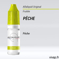 E-liquide Pêche Alfaliquid 10ml vivap.fr cigarette électronique