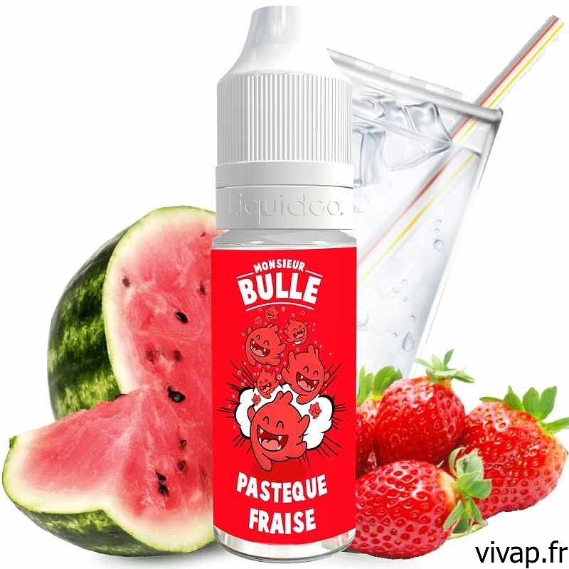 E-liquide LIMONADE PASTÈQUE FRAISE  Monsieur Bulle Liquideo 10ml vivap.fr tout pour la cigarette électronique