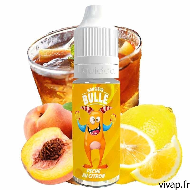 E-liquide PÊCHE AU CITRON - Monsieur Bulle Liquideo vivap.fr cigarette électronique