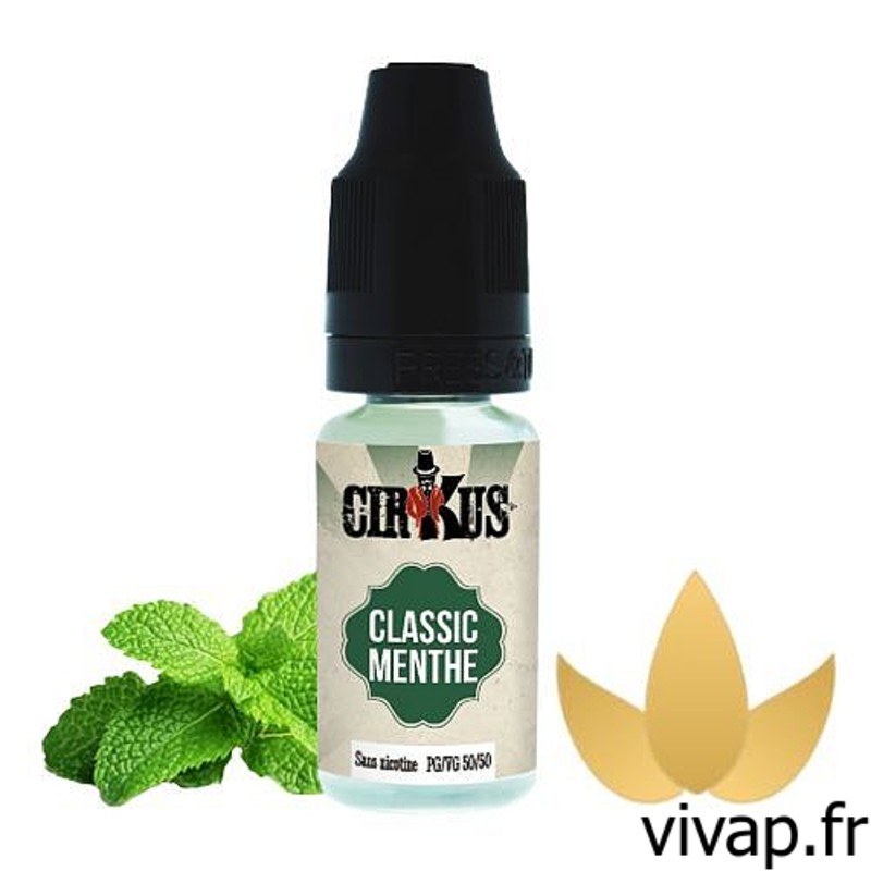 E-liquide Classic Menthe - Autentique Cirkus 10ml vivap.fr cigarette électronique