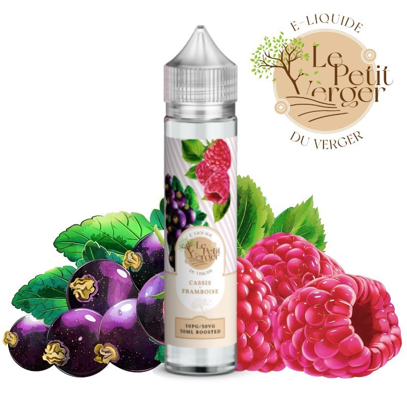 e liquide CASSIS FRAMBOISE 50ML - Le Petit Verger Savourea - vivap.fr