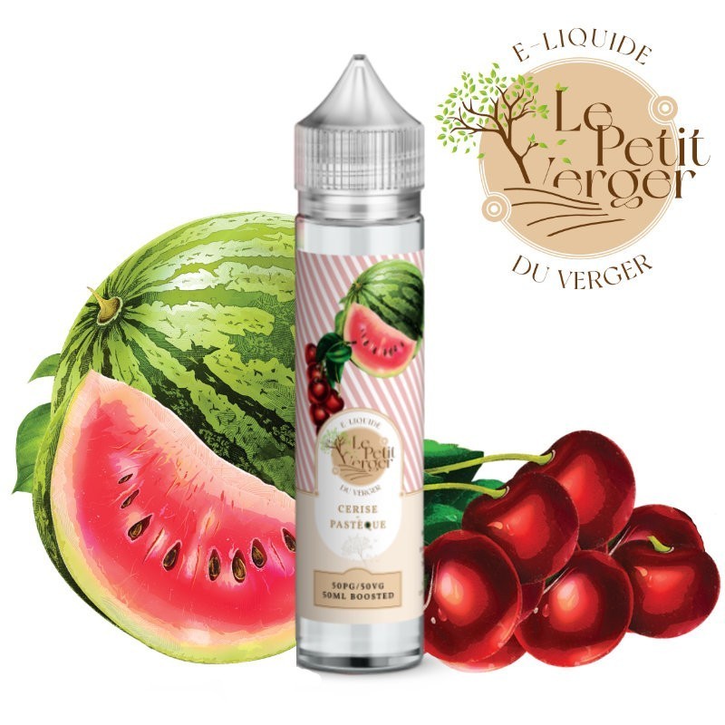 e liquide CERISE PASTÈQUE 50ML - Le Petit Verger Savourea -vivap.fr