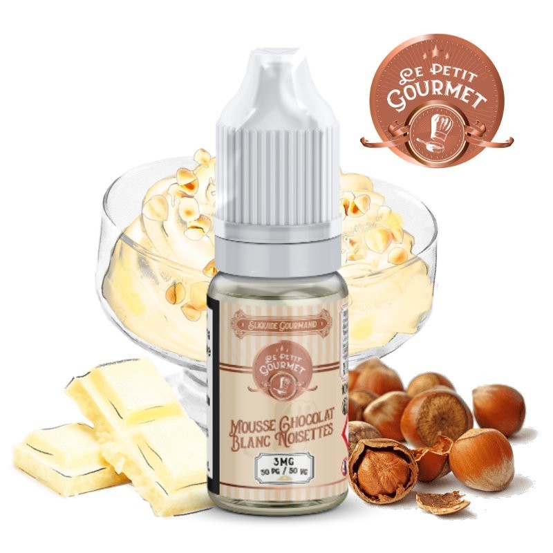 e liquide MOUSSE CHOCOLAT BLANC NOISETTES - Le Petit Gourmet Savourea - vivap.fr