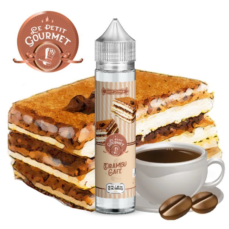 e liquide TIRAMISU CAFÉ 50ML - Le Petit Gourmet Savourea - vivap.fr